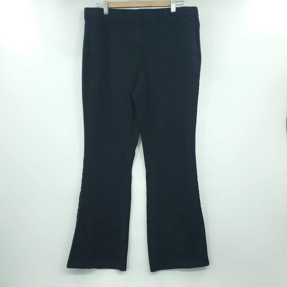 Isaac Mizrahi Live Trouser Bootcut Black Career Pants 14